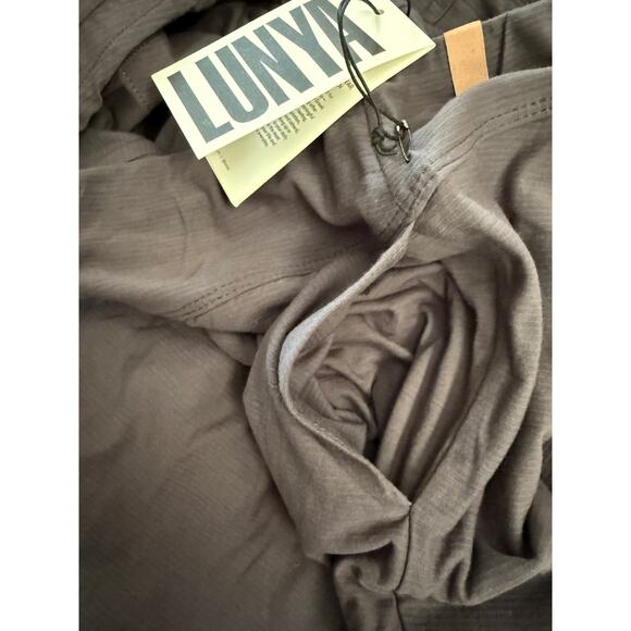 Lunya Pants Womens Large Gray Wide Leg Lounge Sleepwear Made USA NEW - Picture 7 of 9